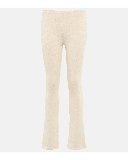Magda Butrym Natural Crochet High-rise Slim Pants