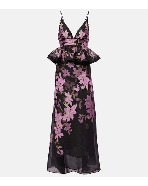 Zimmermann Black Dawning Maxi Dress