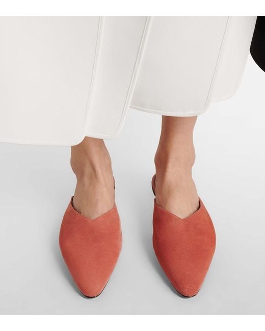 Herbert Levine Pink Homebody Suede Mules