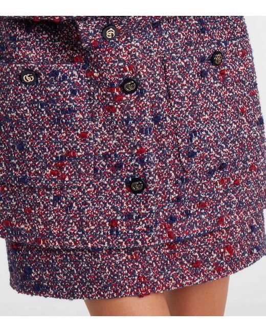Gucci Purple Wool Bouclã Jacket