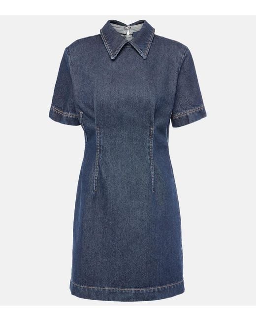 Sportmax Blue Douglas Denim Polo Dress