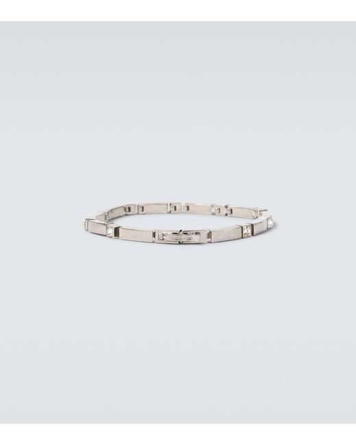 Bracelet A Cristaux Saint Laurent pour homme en coloris Metallic