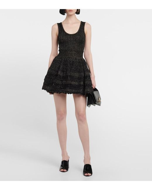 Alaïa Black Shiny Crinoline Dress For