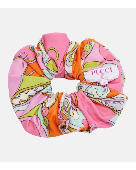 Emilio Pucci Pink Orchidee Scrunchie