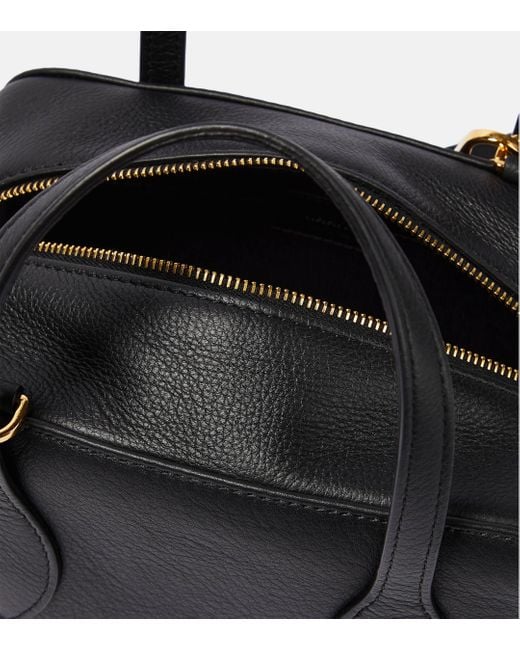 Khaite Black The Maeve Small Leather Crossbody Bag