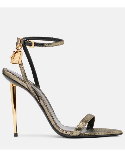 Tom Ford Padlock 105 Metallic Sandals