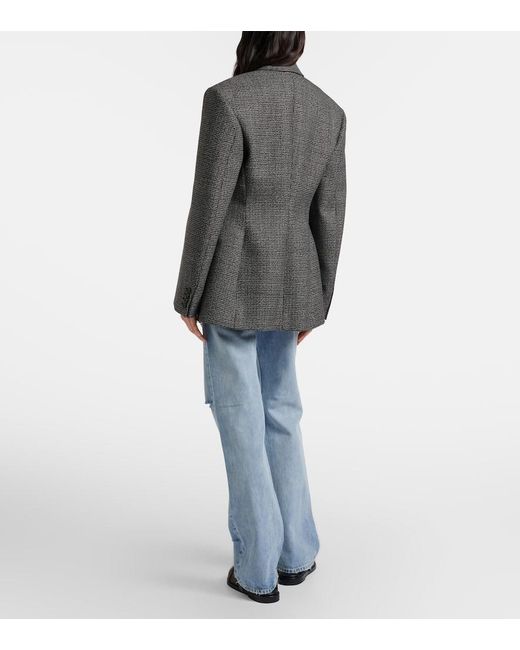 Acne Blue Distressed Straight Jeans