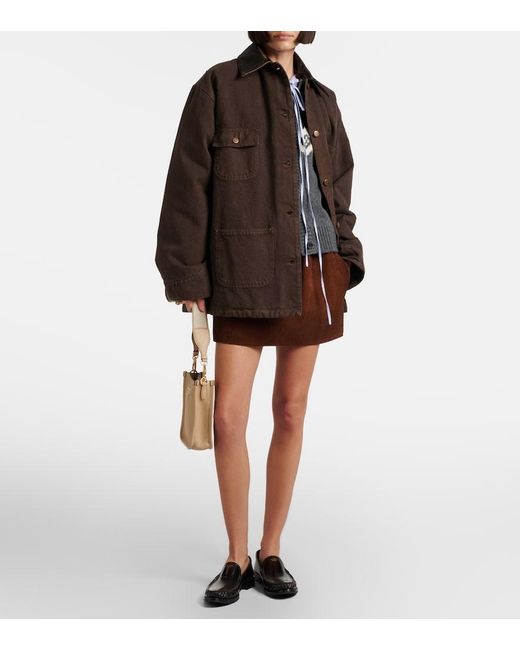 Prada Natural Mini Leather Shoulder Bag