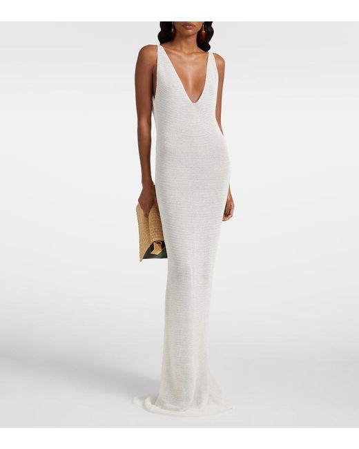 Bananhot White Maxikleid