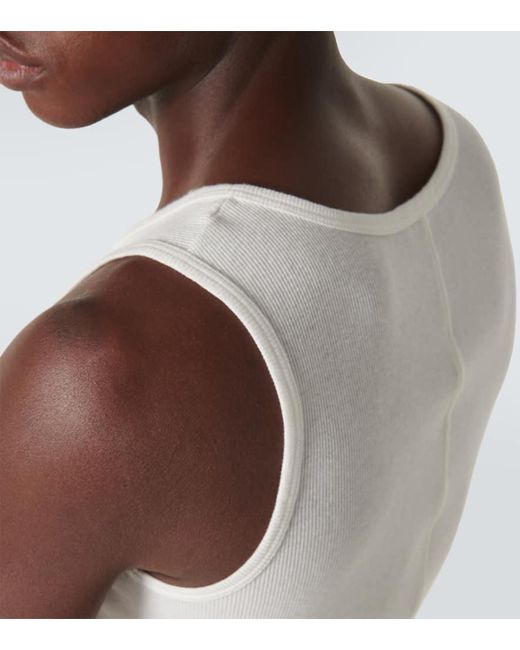 The Row White Solstice Ribbed-Knit Tank Top for men