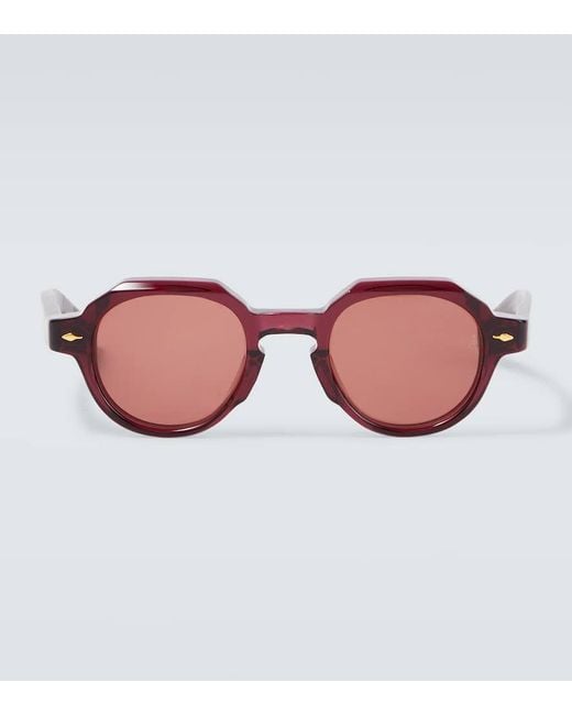 Jacques Marie Mage Brown Pontain Round Sunglasses for men