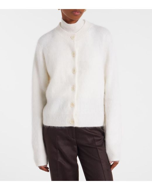 Lisa Yang White Azalea Cashmere Cardigan