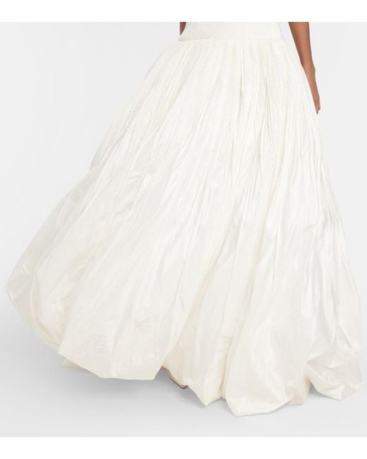 Danielle Frankel White Bridal Leith Silk Taffeta Gown