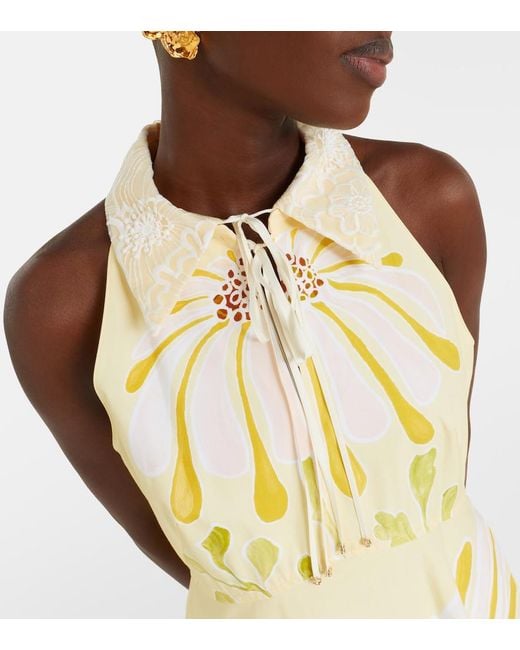 Dorothee Schumacher Metallic Floral Power Floral Cotton-Blend Midi Dress