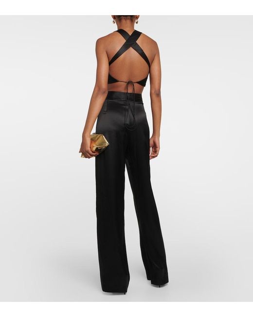 The Sei White Silk Satin Bra Top