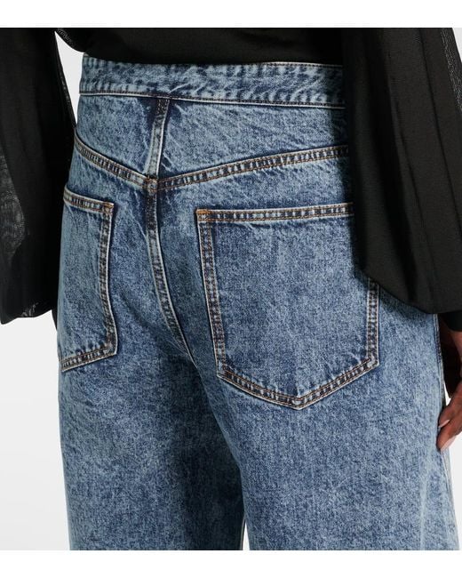 Jeans A Gamba Larga di Alaïa in Blue