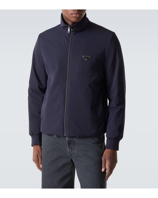 Prada Blue Logo Track Jacket for men