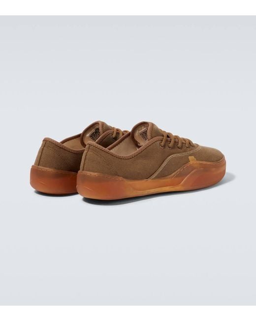 ERL Brown Canvas Low-Top Sneakers for men