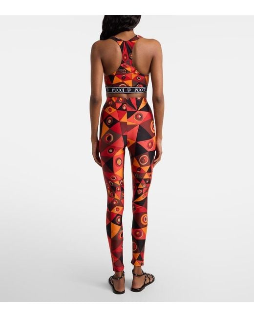 Emilio Pucci Red Manuba Leggings