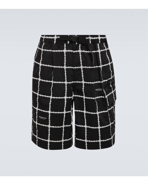 Undercover Black Printed Technical Shorts for men