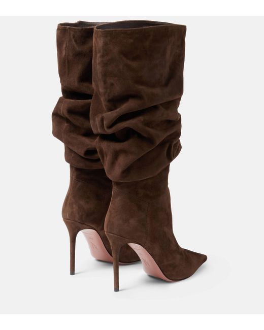 AMINA MUADDI Brown Jahleel 95 Suede Ankle Boots