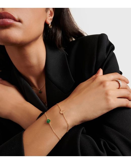 STONE AND STRAND Metallic Lucky Horseshoe 10Kt Bracelet
