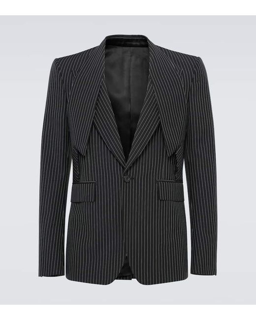 Alexander McQueen Anzugjacke aus Wolle und Mohair in Black für Herren