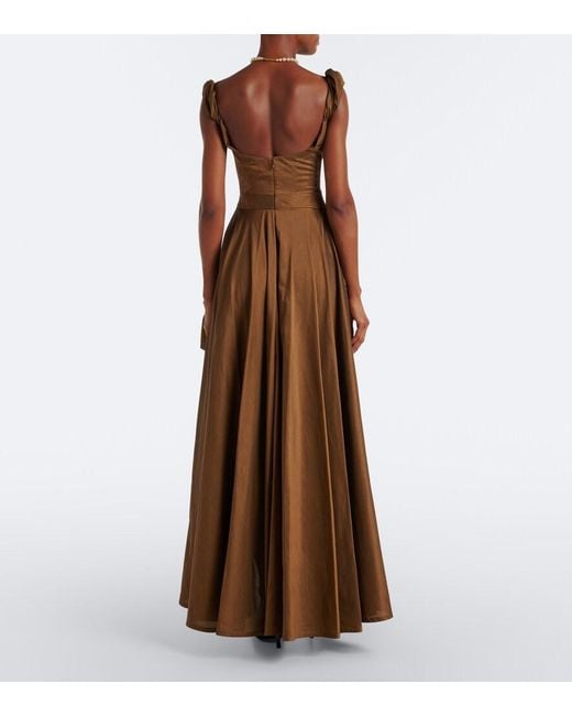 Vivienne Westwood Brown Chichi Draped Cotton-Blend Bustier Dress