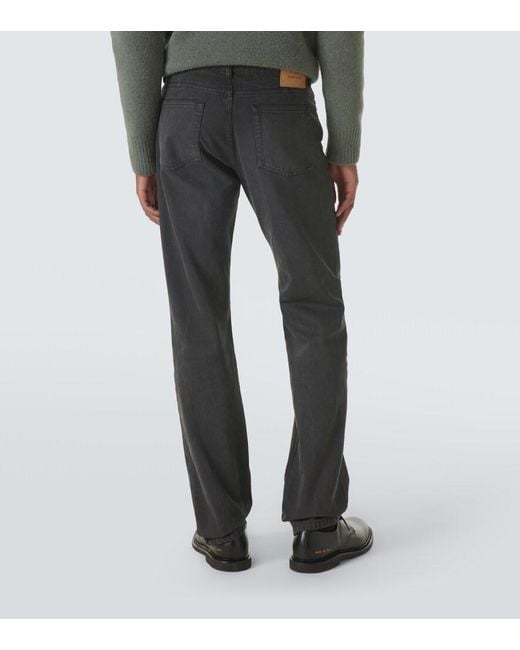 AMI Gray Straight Jeans for men
