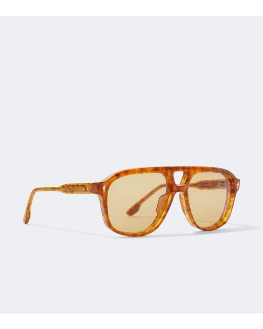 Jacques Marie Mage Brown Leonard Navigator Sunglasses for men