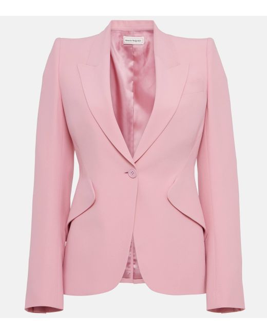 Alexander McQueen Pink Single-breasted Blazer