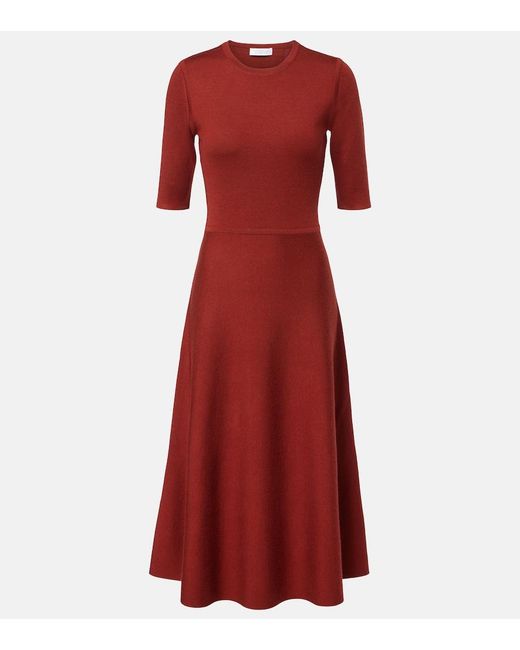 Gabriela Hearst Red Wool, Cashmere, And Silk Maxi Dress