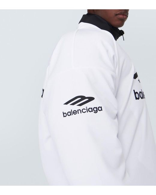 Balenciaga White 3B Sports Icon Ski Long Sleeve T-Shirt Large Fit for men