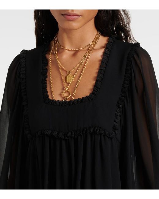 Chloé Black Silk Minidress