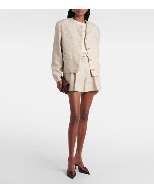 Blazé Milano Natural Gliss Linen, Cotton, And Silk-Blend Jacket