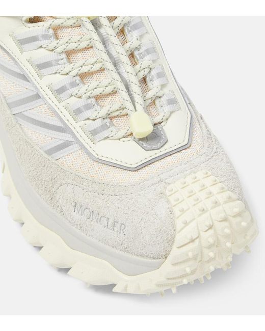 Moncler White Sneakers Trailgrip aus Leder