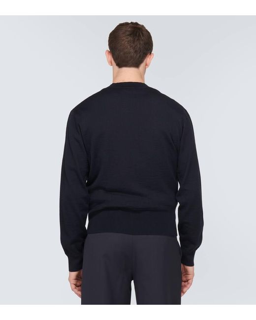 Lemaire Blue Wool-blend Sweater for men
