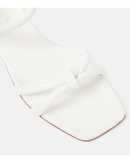Gianvito Rossi White Juno Leather Sandals