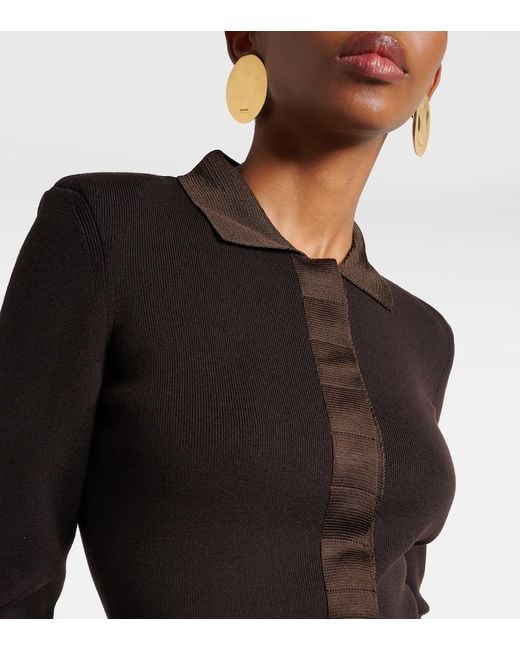 Tom Ford Black Wool And Silk-Blend Minidress