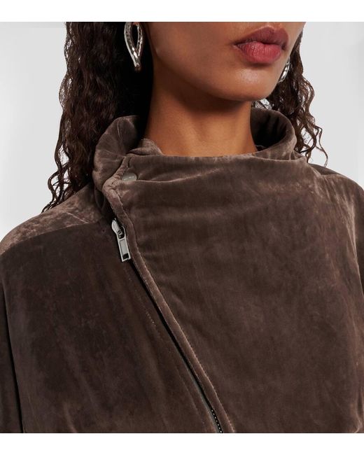 Rick Owens Brown Hollywood Cropped Jacket