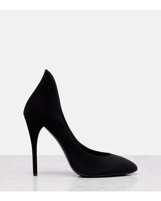 Alaïa Blue Decolette 110 Suede Pumps
