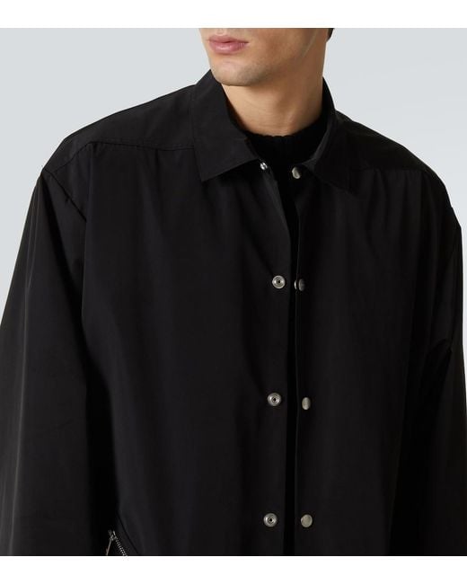 Rick Owens Black Tour Technical Overshirt for men