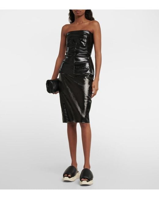 Rick Owens Black Geth Padded Leather Platform Sliders