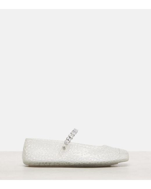 Ballerines Jelly En Pu A Ornements Jimmy Choo en coloris White