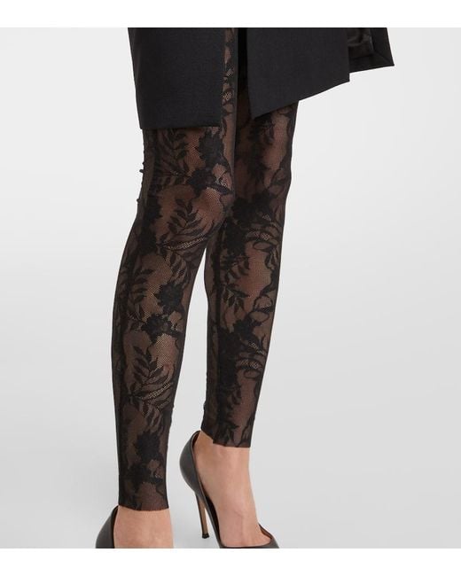 Norma Kamali Black Floral Lace Catsuit