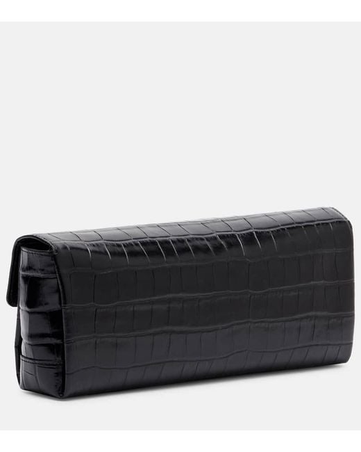 Clutch T-Clutch Small De Piel Grabada Totême  de color Black