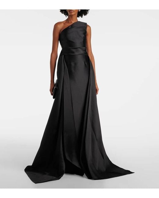 Solace London Black Charo Abendkleid