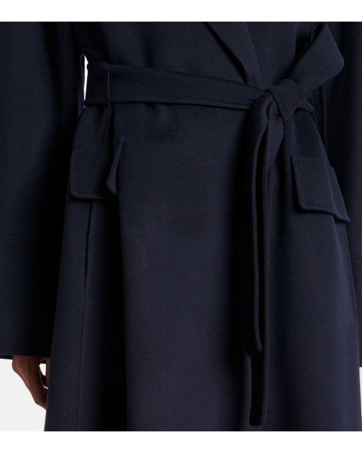 Abrigo Envolvente Malika De Lana Virgen Max Mara de color Blue