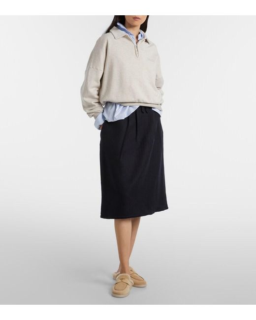 Prada Natural Shearling-Lined Suede Mules