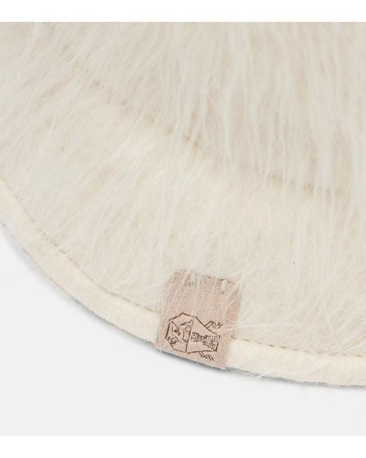 Brunello Cucinelli Natural Alpaca-Blend Bucket Hat